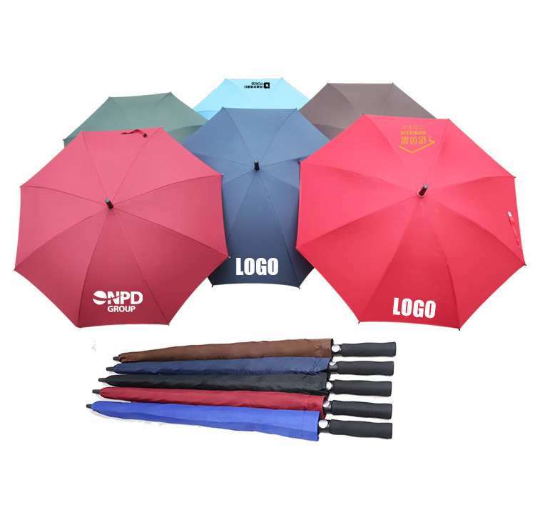 Custom 54Inch Automatic Open Golf Umbrella Windproof Waterproof Golf Umbrellas