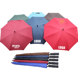 Custom 54Inch Automatic Open Golf Umbrella Windproof Waterproof Golf Umbrellas