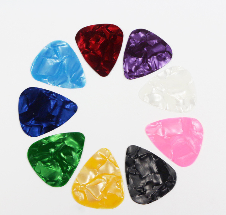 Medium 0.71 mm Thick Mix Color Celluloid Guitar Picks for Bass Electric Acoustic Guitars 100PCS/BAG