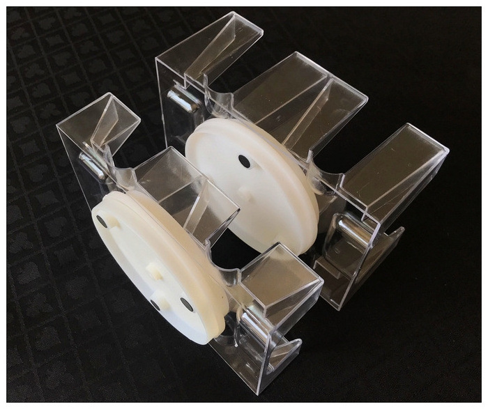 Plastic Dual Deck Revolving Card Tray