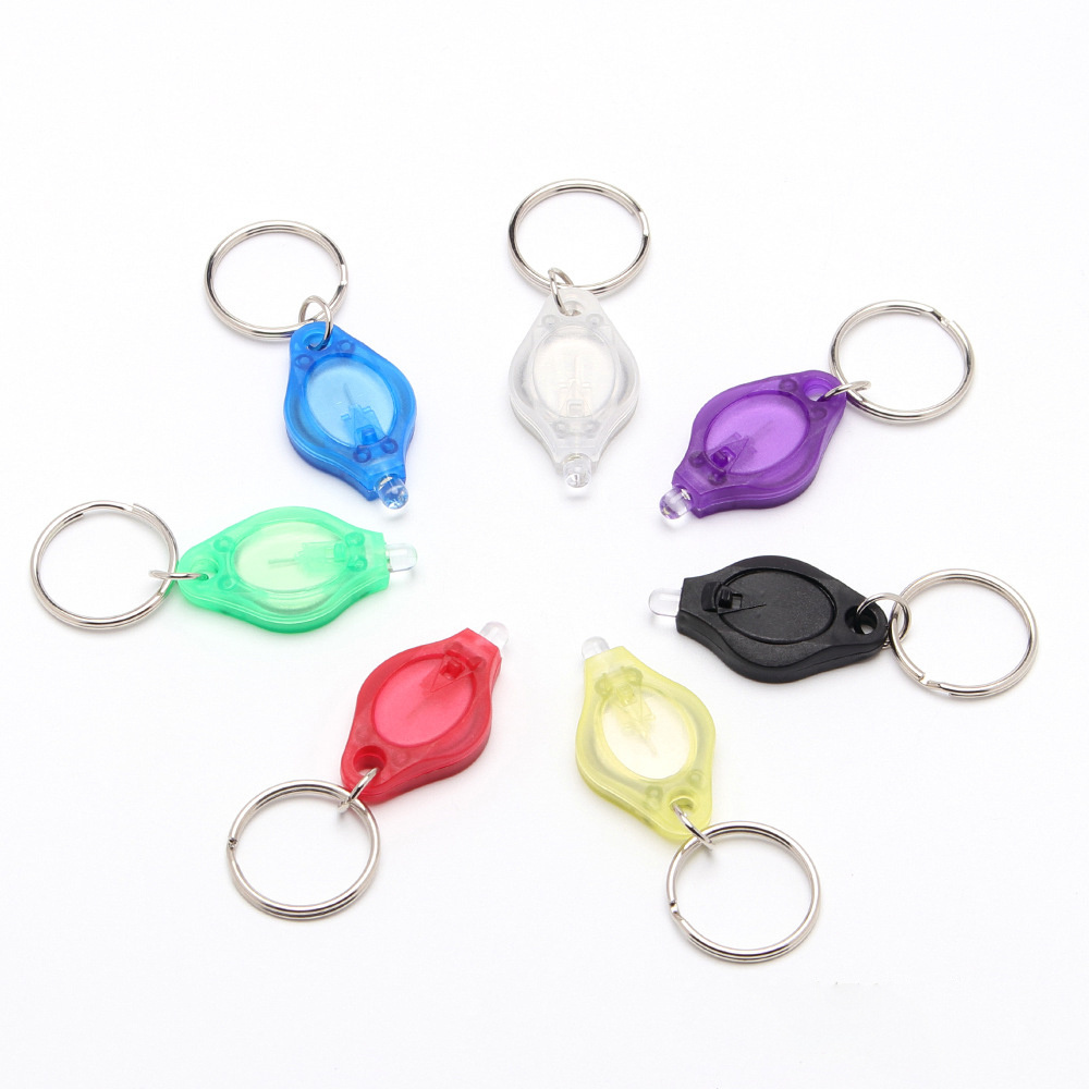 Custom Promotion Mini Keychain Mini LED Flashlight Key Ring Light Torch Light Lamp with Keychain