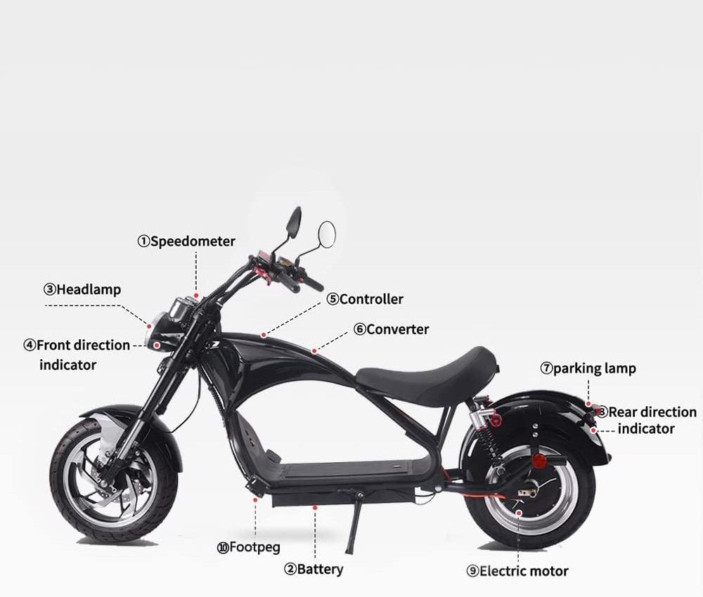 Factory Wholesale Selling NEW TOXOZERS 2500W Fat Tire Electric Scooter for Adults Citycoco Chopper Electric Scooter