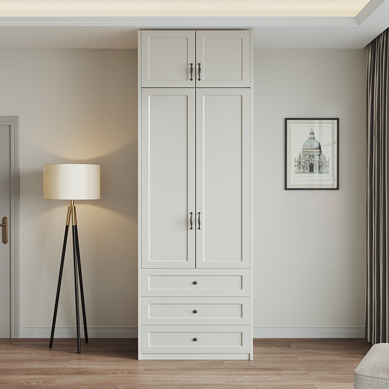 126351 Quanu Italian Luxury Furniture Simple Style 2 Door Luxury Wardrobe For Clothes Storage