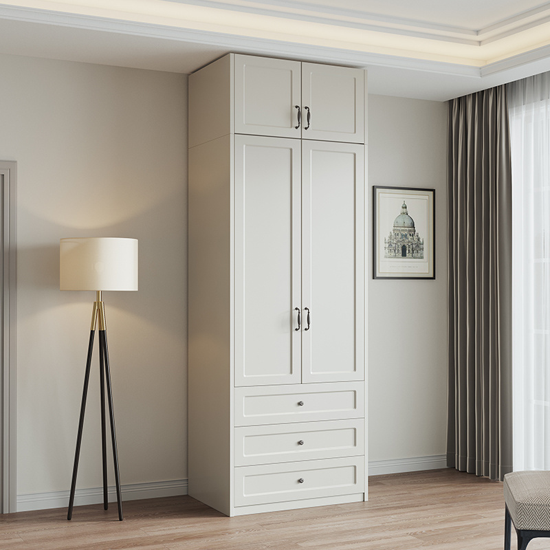 126351 Quanu Italian Luxury Furniture Simple Style 2 Door Luxury Wardrobe For Clothes Storage