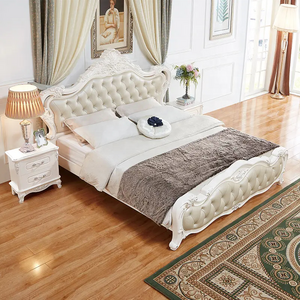 121515 Quanu bedroom furniture vintage queen bed luxury european french style double bed frame