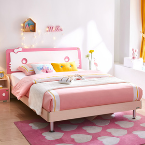 106208 Modern children bed set furniture pink girl princess children beds