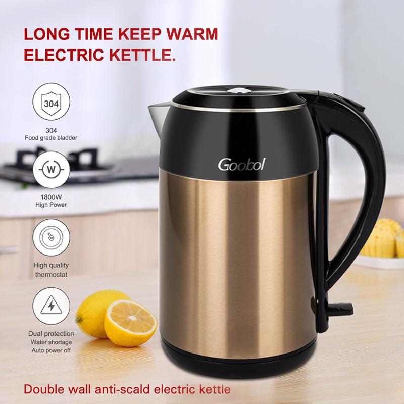 Advanced household stainless steel material popular electric kettle 3l large capacity hot water kettle