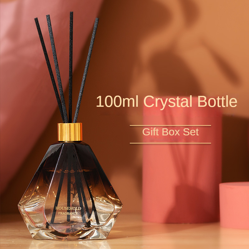 Luxury Home Decorative Aromatherapy Essential Oil Fragrance Perfume Crystal Glass Bottle Reed Diffuser