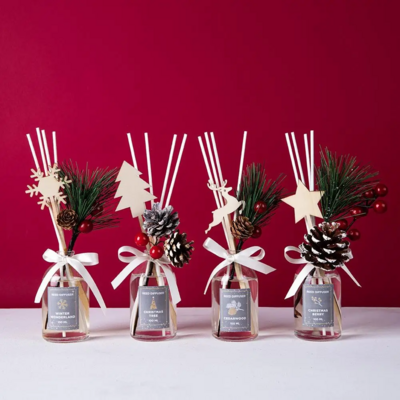 Christmas essential oil incense reed diffuser supplies air freshener reed diffuser glass bottle reed diffuser essential oil