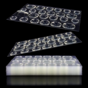 Adhesive Tabs Waterproof Breathable Glue Tabs Double-Sided Nail Jelly Sticker Super Sticky Nail Glue Stickers Transparent F