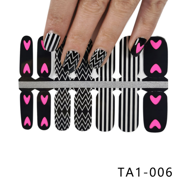 QY Wholesale New High Quality Custom Nail Wraps Nail Polish Strips Wraps