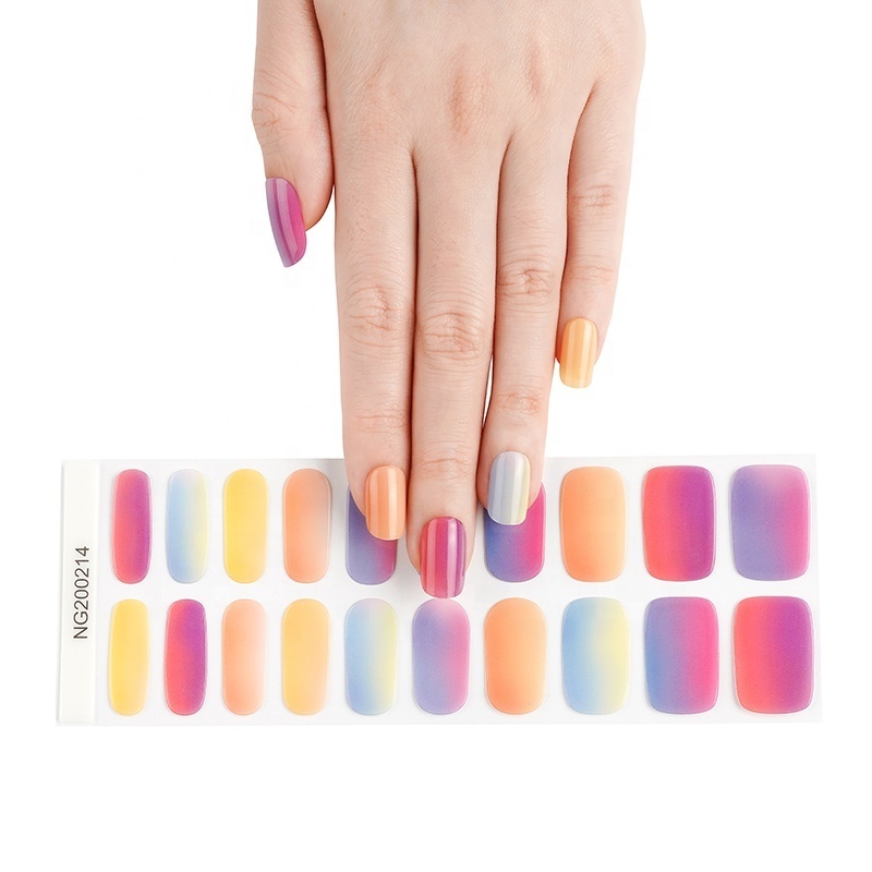 semi cured gel nail custom nails personalize design sticker gel nail sticker