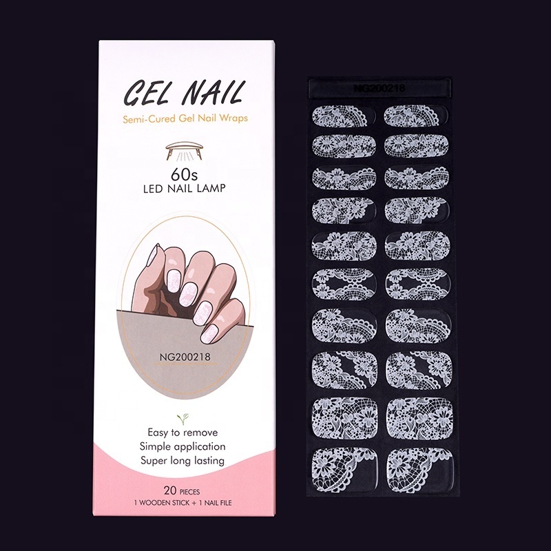 Soft Sticker UV Lamp Semi Cured Gel Nail Sticker