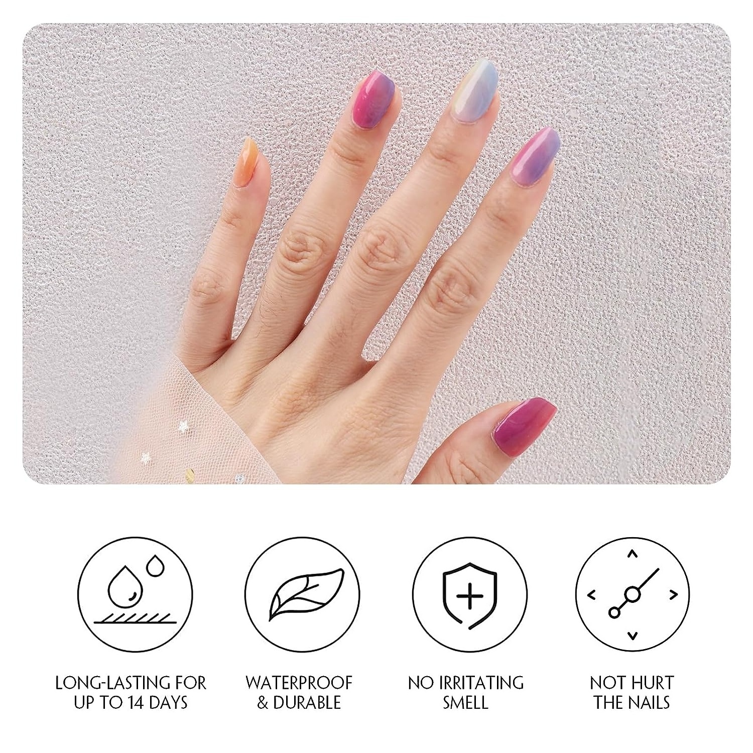 semi cured gel nail custom nails personalize design sticker gel nail sticker