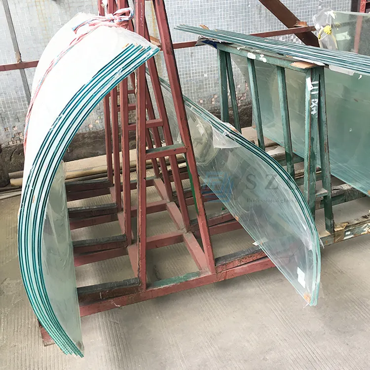 Custom  size curved tempered laminated glass bent double toughened laminated glass panels supplier