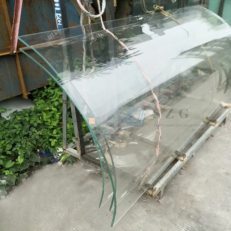 Custom  size curved tempered laminated glass bent double toughened laminated glass panels supplier