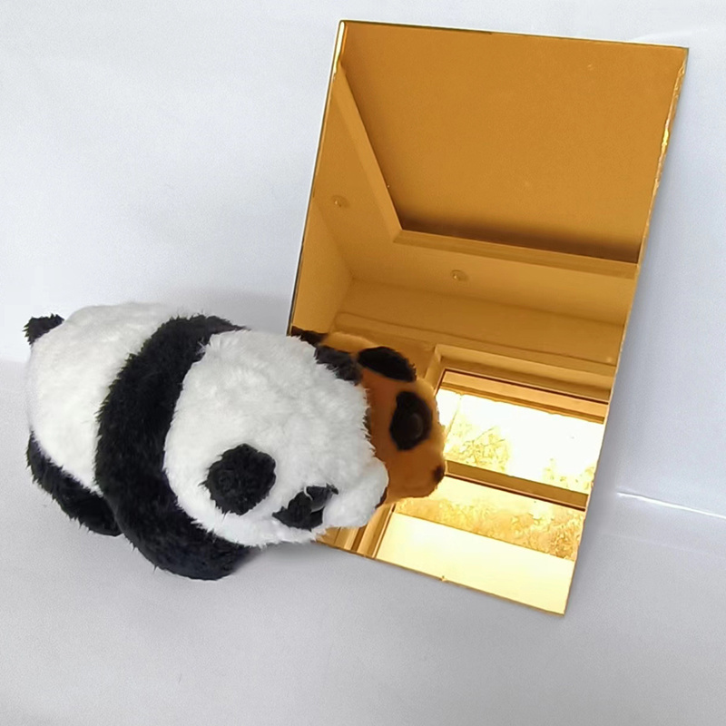 Furniture mirror glass 2-6mm high quality double coated silver tinted mirror gold brown Colored mirror glass sheet