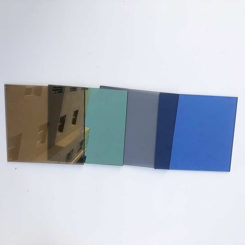 reflective glass sheets euro bronze blue green bronze euro bronze tinted colors 6mm tempered dark blue reflective glass