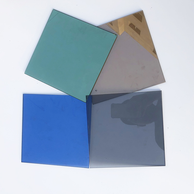 reflective glass sheets euro bronze blue green bronze euro bronze tinted colors 6mm tempered dark blue reflective glass