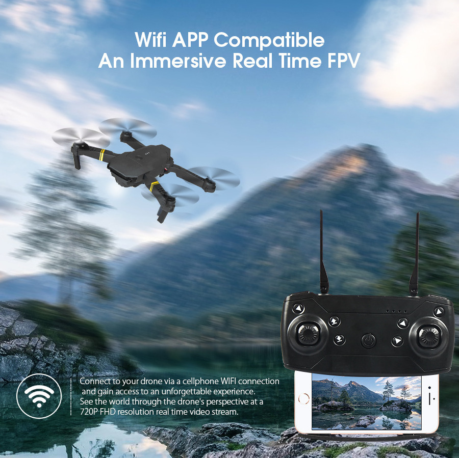 Drone E58 Aircraft 2024 Hot Mini Drones with 4K HD Camera WIFI FPV Quadcopter Foldable Control Kit Portable Toy Dron E58 Drone