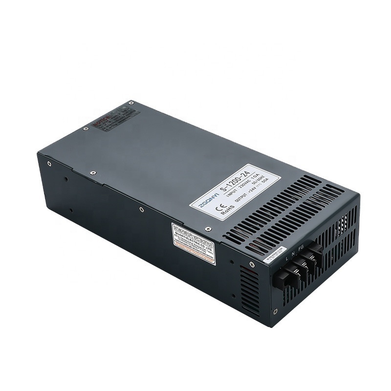 S-1200W-24V AC to DC 12 24 36 volt high amp power supply 24v 50a for servomotor and Automatic equipment