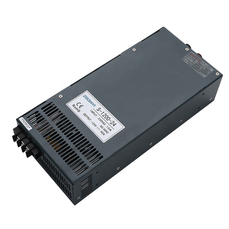 S-1200W-24V AC to DC 12 24 36 volt high amp power supply 24v 50a for servomotor and Automatic equipment