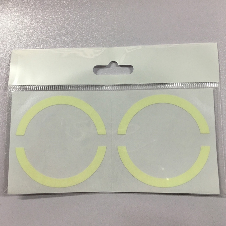 Custom die cut shape circle ring glow stickers in the dark Wholesale switch wall green light luminous sticker