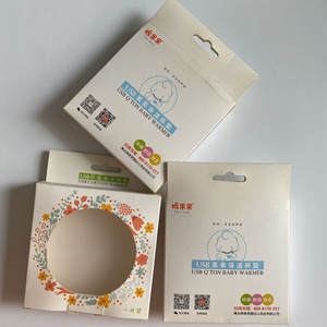 Recyclable white paperboard folding packaging box with clear window Custom logo coaster retail paper packing boxes