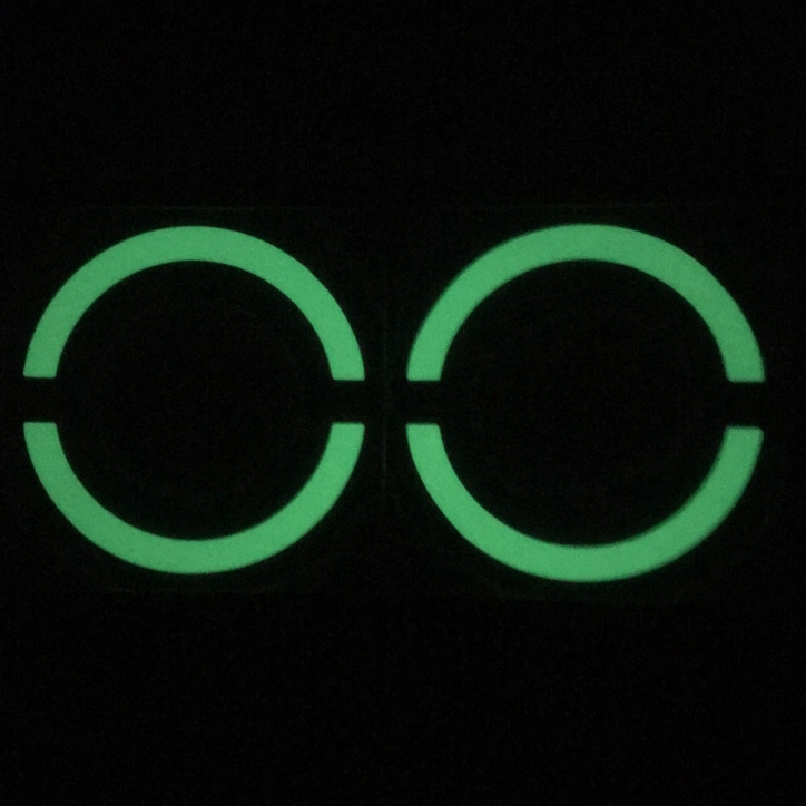 Custom die cut shape circle ring glow stickers in the dark Wholesale switch wall green light luminous sticker