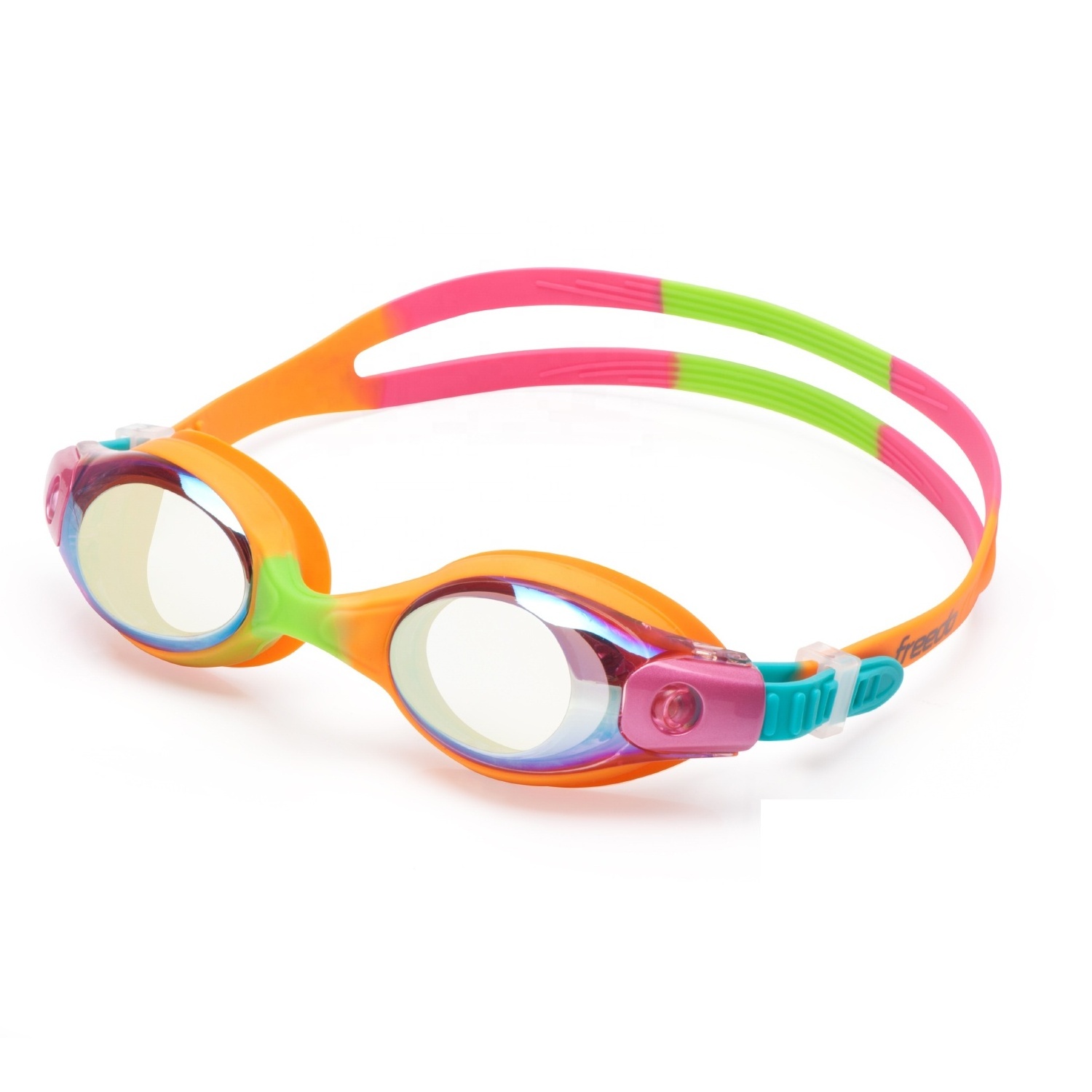 Kids children UV protection goggles swimming goggles glasses Anti Fog mirror coating lens hot selling auto adjustable buckle