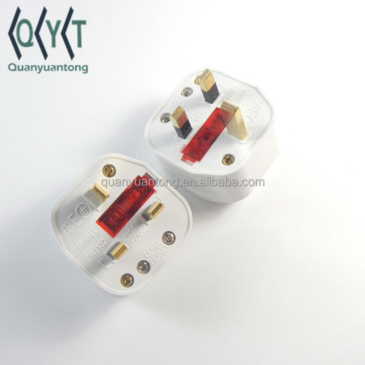 GW-7132 UK 3 Pin Switched Wire Plug with Fuse(13A 250V)