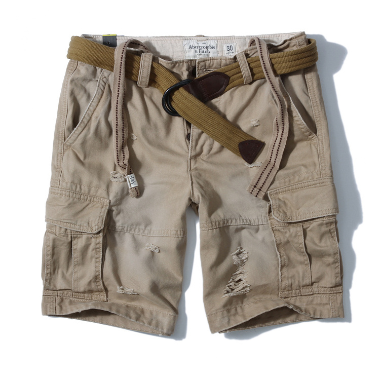 Wholesale custom mid waist skinny chino pocket casual style cargo shorts mens cargo shorts