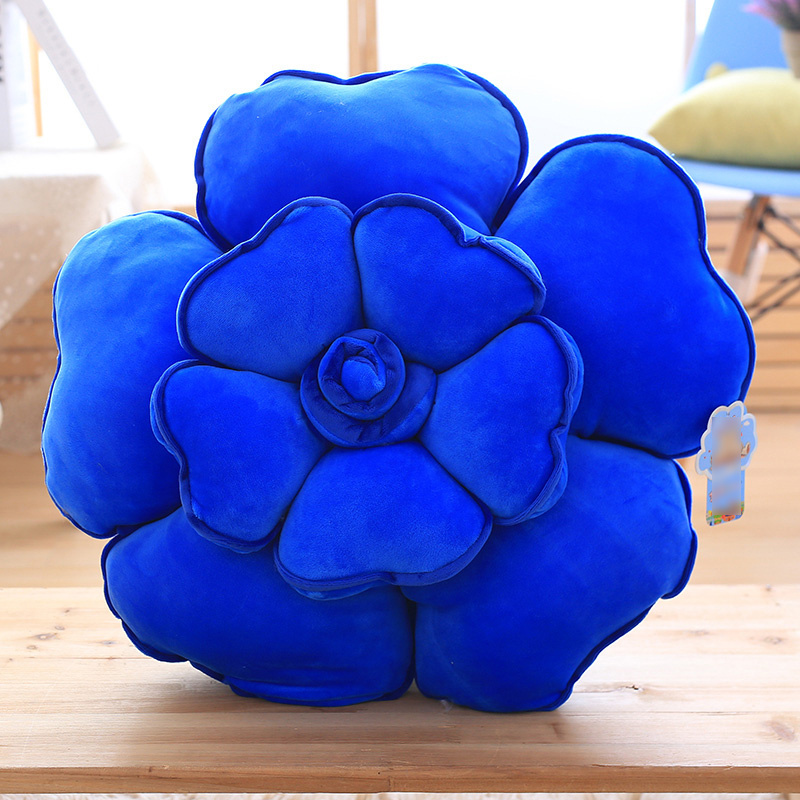 3D plush toy Beautiful rose flower shape sofa cushion stuffed pillow for Festival gift