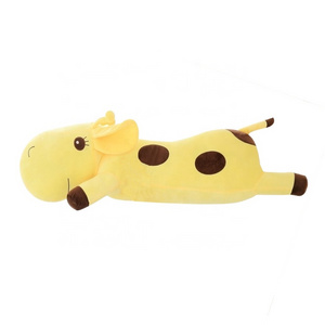 Lovely sleeping giraffe stuffed pillow deer plush toy