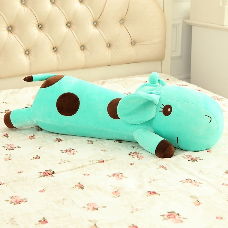 Lovely sleeping giraffe stuffed pillow deer plush toy