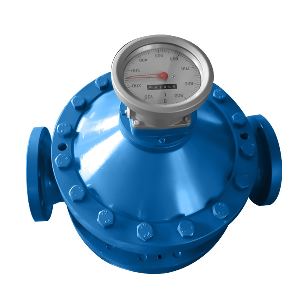 LL Oval gear flow meter Liquid waist flowmeter Marine diesel gasoline fuel oil measurement spiral double rotor flange connection