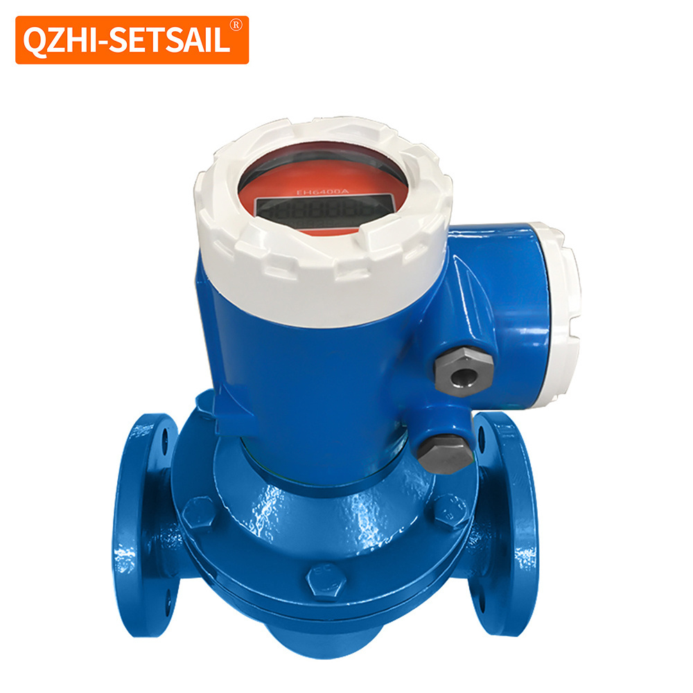 LL Oval gear flow meter Liquid waist flowmeter Marine diesel gasoline fuel oil measurement spiral double rotor flange connection