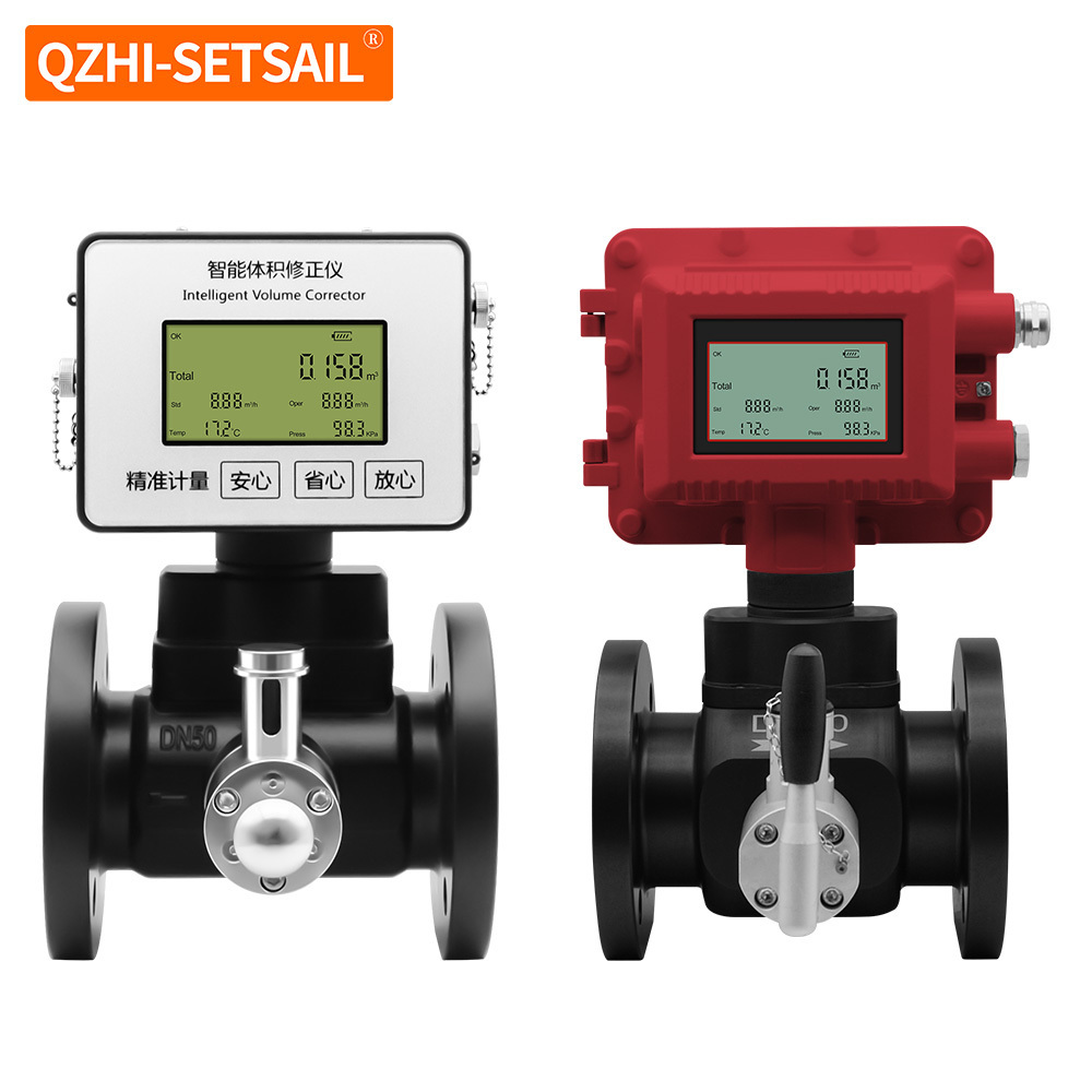 OEM High precision gas Turbine Flowmeter High quality gas flow meter Natural Gas LPG explosion-proof flow Sensor SS304 Low price