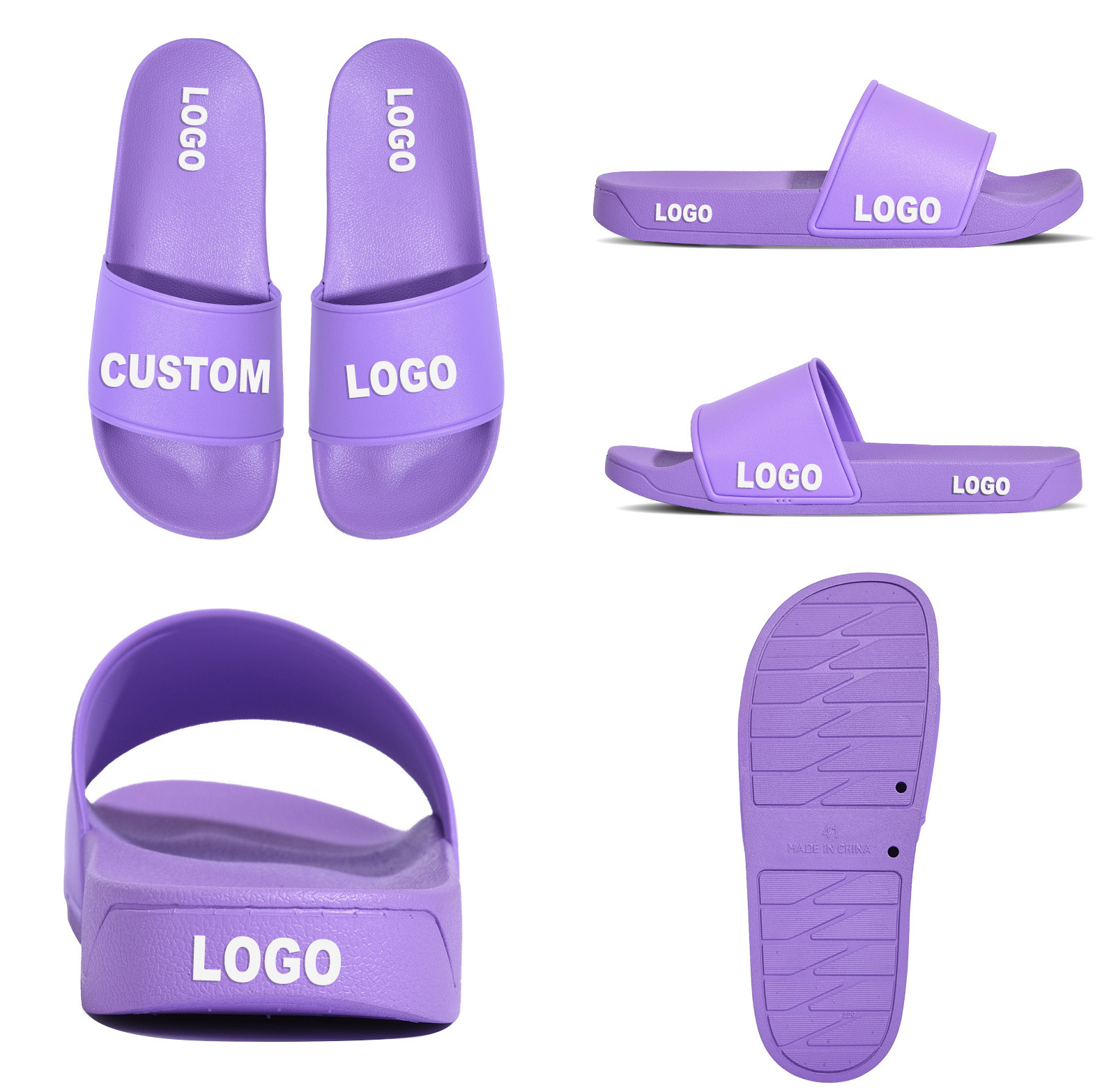 Plain Black Brand Customized Air Cushion Sandal Custom EVA PVC Slipper Designer Custom Logo Footwear Men Slides Sandal With Logo