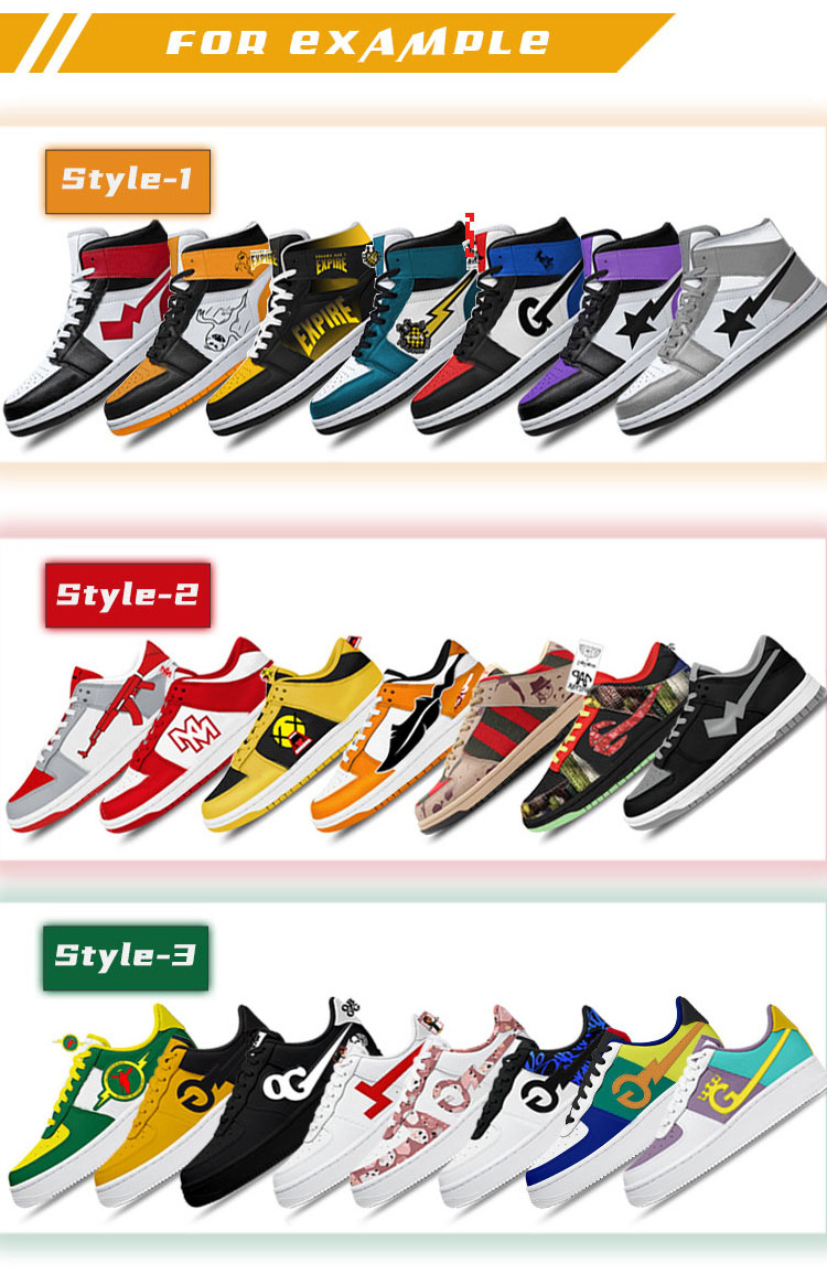 Custom OEM Factory Skateboard Trainers Sepatu Snikes White Fashion Sport Snickers Basketball Sneakers Shoes For Men Women Ladies