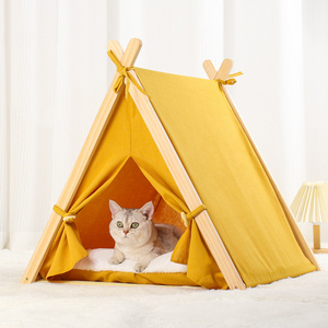 Pet Teepee Dog Cat Bed  Dog Tents Pet Houses with Cushion Portable Pet Tents for Small Dogs or Cats