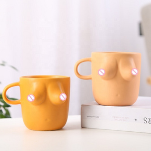 Female Shape Cheeky Funny Coffee Mug Creative Ceramic Boob Mug Novelty Woman Body Boho Feminist Mug