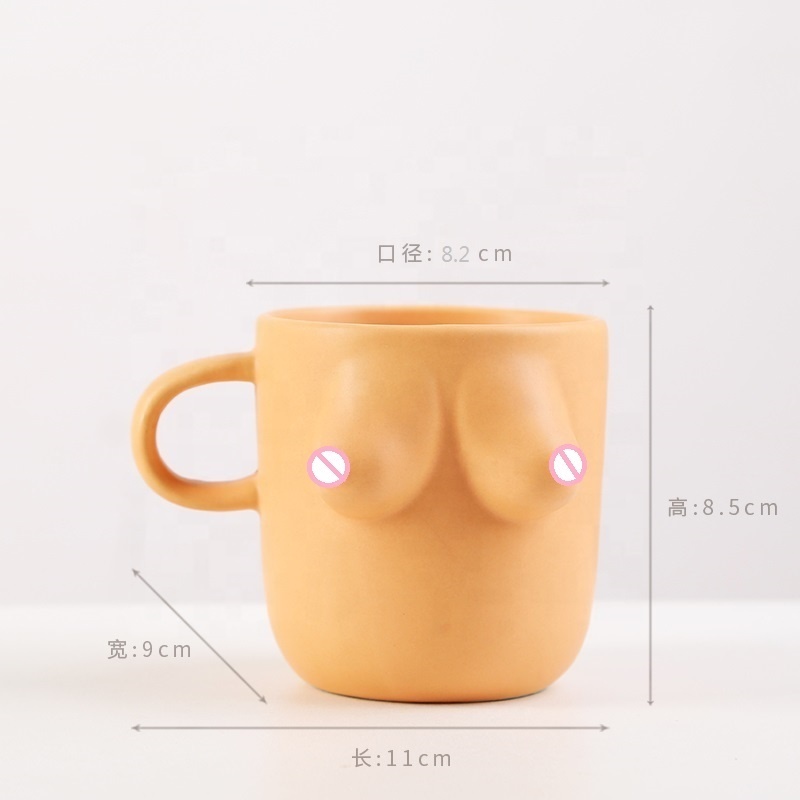 Female Shape Cheeky Funny Coffee Mug Creative Ceramic Boob Mug Novelty Woman Body Boho Feminist Mug