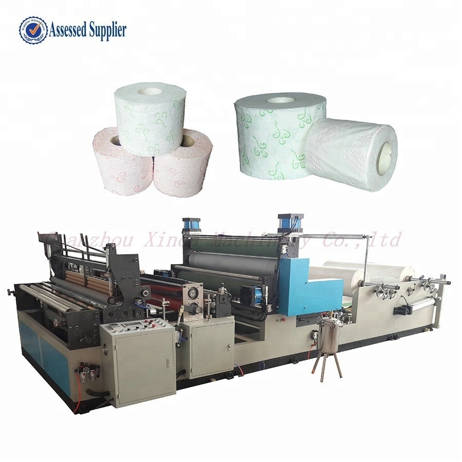 Toilet paper roll rewinding equipment