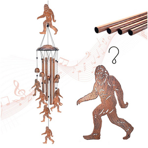 Bigfoot Wind Chimes Outdoor Metal Sasquatch Chimes for Indoor/Outdoor Use for Men/Women/Dad/Grandpa Birthday Memorial Gift