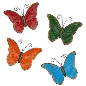 2024 Factory Direct Sale Inspirational Metal Butterfly Wall Art Sculpture Indoor Outdoor Living Room & Garden Decorations