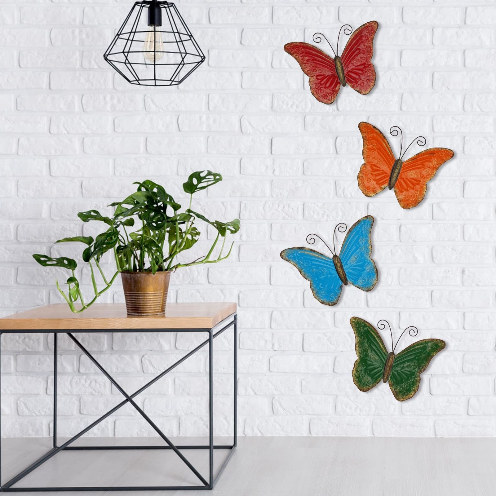 2024 Factory Direct Sale Inspirational Metal Butterfly Wall Art Sculpture Indoor Outdoor Living Room & Garden Decorations