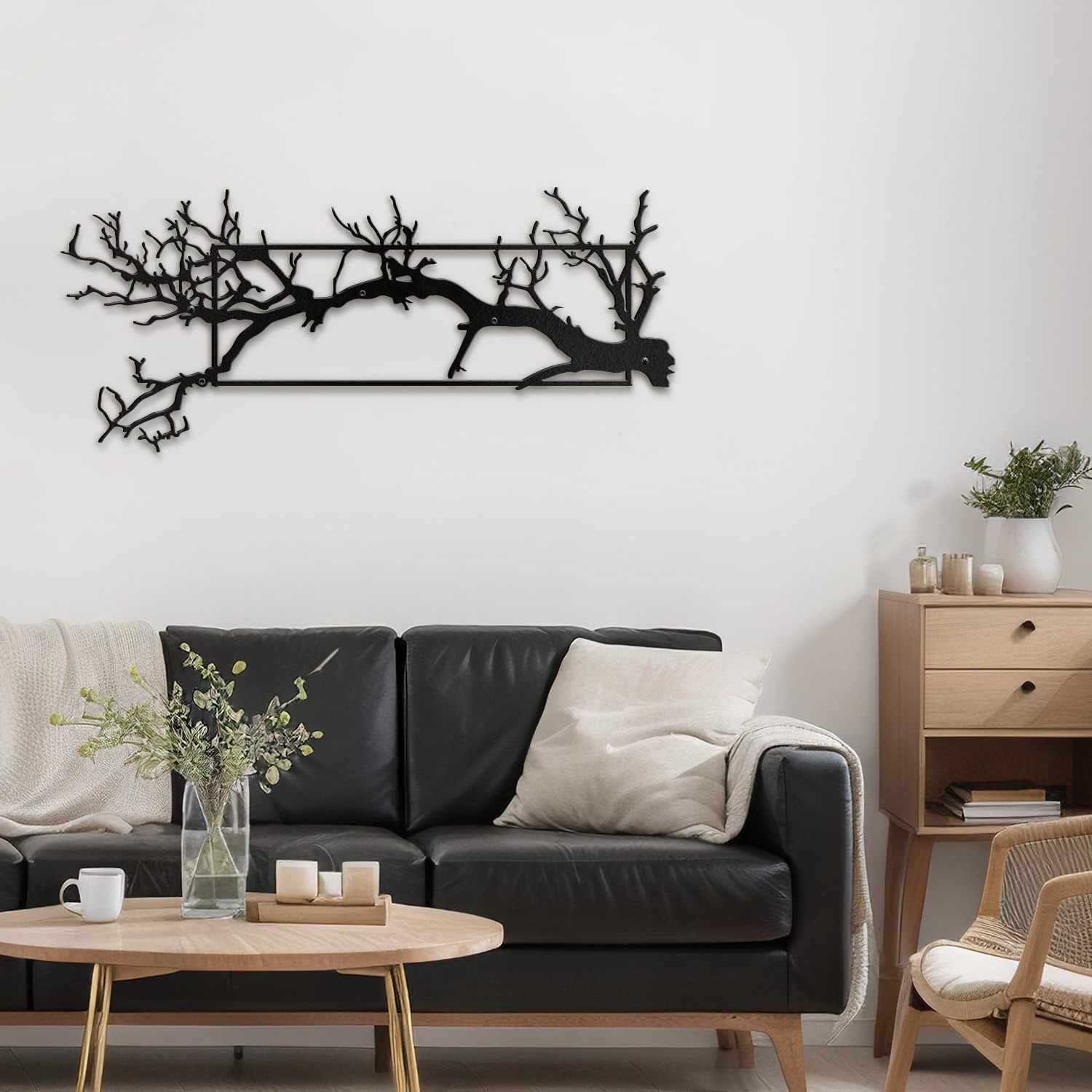 2024 Factory Best Seller Abstract Metal Wall Art Decor Winter Branches Sculpture Hangings for Home for Living Room Bedroom Decor