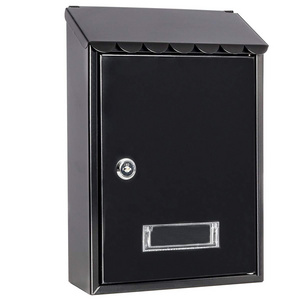 Housing wall mounted delivery envelope box, outdoor waterproof metal mailbox, apartment steel anti-theft mailbox