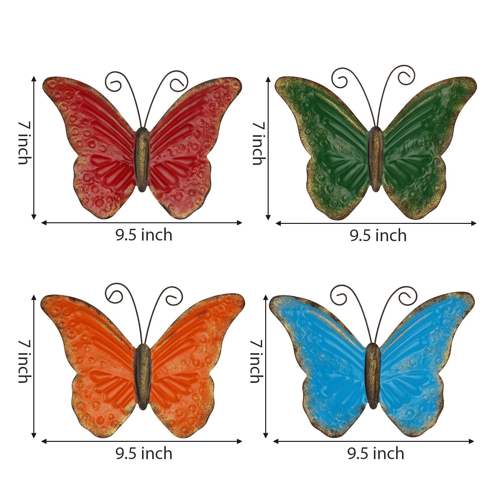 2024 Factory Direct Sale Inspirational Metal Butterfly Wall Art Sculpture Indoor Outdoor Living Room & Garden Decorations